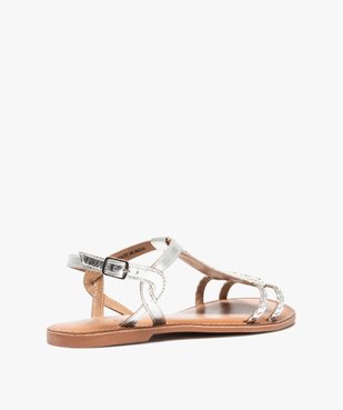 Sandales femme plates ornées de perles et intérieur cuir vue4 - GEMO (CASUAL) - GEMO