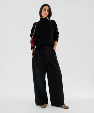 Pull col montant avec couture sur l’avant femme vue1 - GEMO(FEMME PAP) - GEMO
