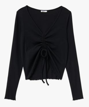 Tee-shirt femme à manches longues avec devant ajustable vue4 - GEMO(FEMME PAP) - GEMO