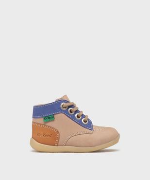 Chaussures premiers pas à lacets et zip bébé - Kickers vue1 - KICKERS - GEMO