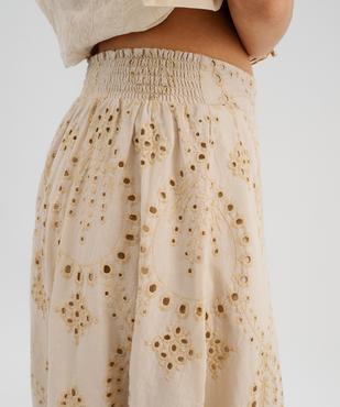 Jupe longue et ample en broderie anglaise femme vue4 - GEMO(FEMME PAP) - GEMO