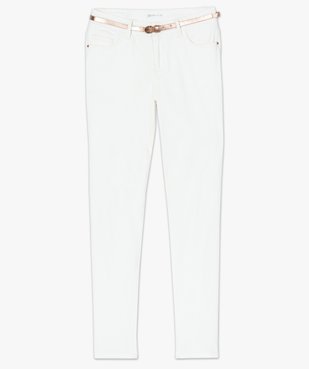 Pantalon en toile avec fine ceinture pour femme vue4 - GEMO(FEMME PAP) - GEMO
