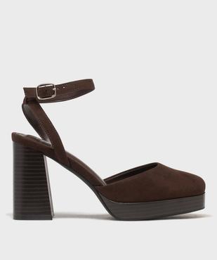 Escarpins plateforme talon carré femme - Follow Me vue1 - FOLLOW ME - GEMO