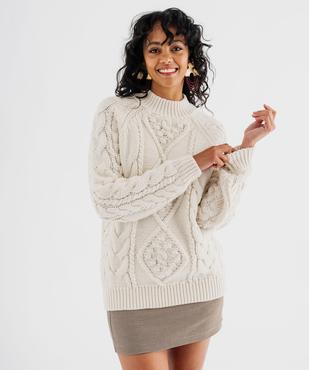 Pull torsadé à col montant femme - LuluCastagnette vue5 - LULUCASTAGNETTE - GEMO