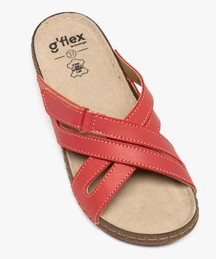Mules confort à brides croisées scratch et talon compensé femme vue5 - G'FLEX GEMO FOR GOOD - GEMO