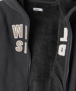 Sweat zippé à capuche doublé sherpa garçon vue3 - GEMO (ENFANT) - GEMO
