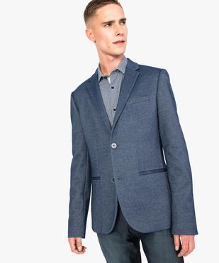 Veste de costume à coudières et pochette vue1 - GEMO (HOMME) - GEMO