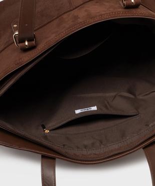 Sac cabas souple en suédine femme vue3 - GEMO (ACCESS) - GEMO