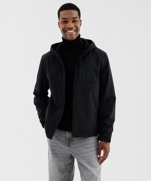 Blouson softshell à capuche déperlant homme vue2 - GEMO (HOMME) - GEMO