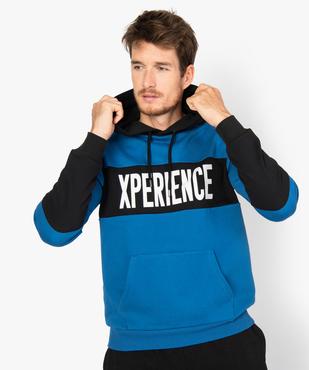 Sweat homme bicolore à capuche   vue1 - GEMO (HOMME) - GEMO
