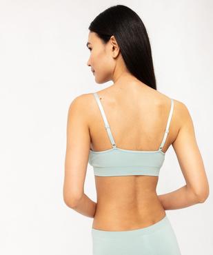 Brassière triangle sans armatures avec mousses amovibles vue2 - GEMO 4G FEMME - GEMO
