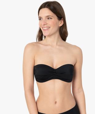 Haut de maillot de bain femme bandeau à bretelles amovibles vue2 - GEMO (PLAGE) - GEMO