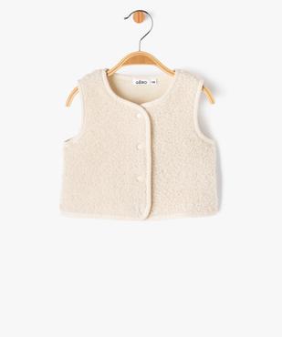 Gilet sans manches en sherpa bébé fille  vue1 - GEMO(BEBE DEBT) - GEMO