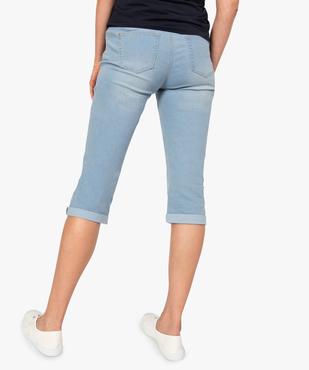 Pantacourt femme coupe slim stretch 5 poches vue3 - GEMO (JEAN) - GEMO