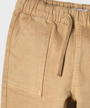 Pantalon chino extensible avec taille élastique garçon vue2 - GEMO (ENFANT) - GEMO