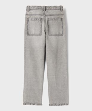 Jean regular en denim délavé garçon vue5 - GEMO 4G GARCON - GEMO