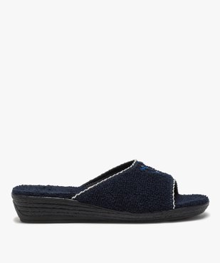 Mules femme confort en tissu éponge et talon compensé vue1 - GEMO(HOMWR FEM) - GEMO