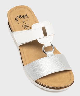 Sandales mules confort avec semelle compensée femme vue5 - G'FLEX - GEMO
