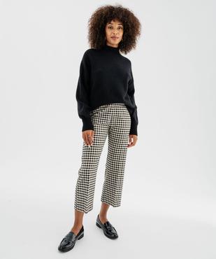 Pull ample à col montant en laine et mohair femme vue4 - GEMO(FEMME PAP) - GEMO