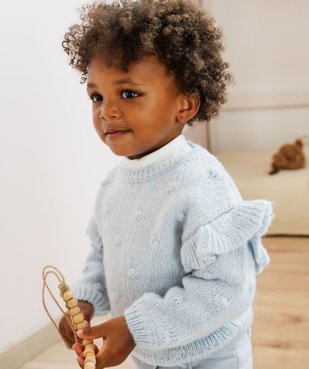 Pull scintillant avec volants sur les épaules bébé fille vue5 - GEMO(BEBE DEBT) - GEMO