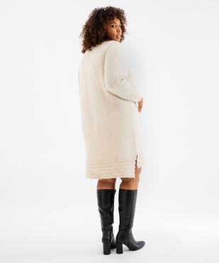 Robe pull à manches longues et finitions fantaisie femme grande taille vue4 - GEMO (G TAILLE) - GEMO