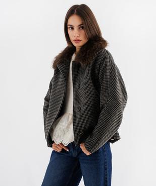 Veste courte avec col amovible femme vue1 - GEMO(FEMME PAP) - GEMO