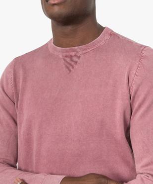 Pull homme en coton aspect délavé vue2 - GEMO (HOMME) - GEMO