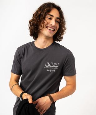 Tee-shirt à manches courtes avec motif poitrine homme vue2 - GEMO (HOMME) - GEMO
