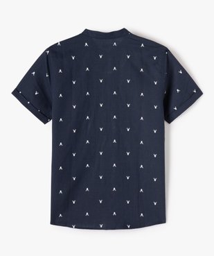 Chemise garçon à manches courtes et col mao spécial Noël vue3 - GEMO (JUNIOR) - GEMO