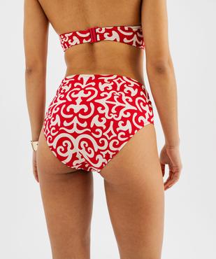 Bas de maillot de bain forme culotte taille haute femme vue2 - GEMO (PLAGE) - GEMO