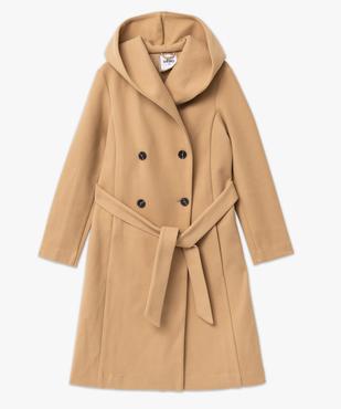Manteau mi-long à grand col capuche femme vue4 - GEMO(FEMME PAP) - GEMO