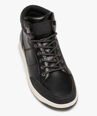 Baskets homme semi-montantes unies à lacets vue5 - GEMO (CASUAL) - GEMO