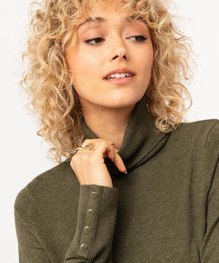 Pull à col roulé en maille fine femme vue2 - GEMO 4G FEMME - GEMO