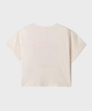 Tee-shirt manches courtes en jersey de coton imprimé fille - Capybara Friends vue3 - CAPYFUN - GEMO