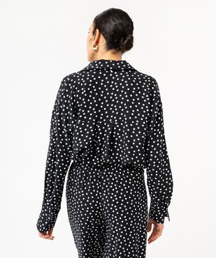Chemise manches longues fluide à pois femme vue3 - GEMO(FEMME PAP) - GEMO