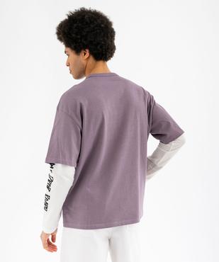 Tee-shirt manches longues effet 2 en 1 homme vue3 - GEMO (HOMME) - GEMO