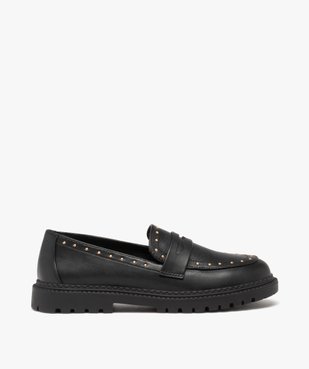 Mocassins fille unis à clous dorés avec semelle crantée vue1 - GEMO (ENFANT) - GEMO