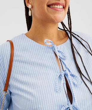 Robe à rayures en coton femme grande taille vue2 - GEMO (G TAILLE) - GEMO