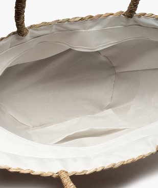 Sac femme en paille avec empiècement dentelle vue3 - GEMO (ACCESS) - GEMO
