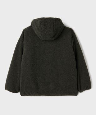 Blouson à capuche réversible avec matière déperlante et sherpa garçon vue5 - GEMO (JUNIOR) - GEMO