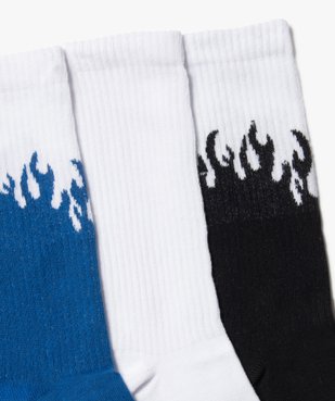 Chaussettes hautes spécial sport homme (lot de 3) vue2 - GEMO(HOMWR HOM) - GEMO