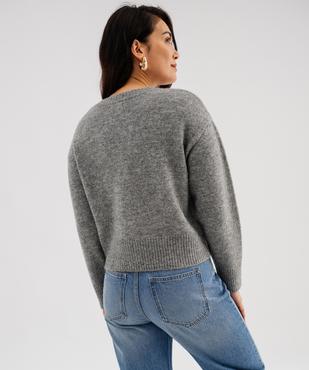 Gilet col V douillet et chaud femme vue3 - GEMO(FEMME PAP) - GEMO
