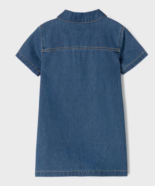 Robe en jean à manches courtes et col chemise fille - LuluCastatgnette vue3 - LULUCASTAGNETTE - GEMO