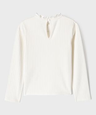 Tee-shirt manches longues avec col rond froncé fille vue3 - GEMO 4G FILLE - GEMO