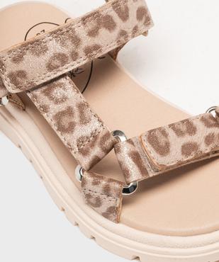 Sandales sportswear motif léopard pailleté fille - Lovely Wings vue6 - LOVELY WINGS - GEMO