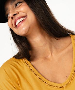 Tee-shirt à manches courtes avec finitions scintillantes femme vue5 - GEMO 4G FEMME - GEMO