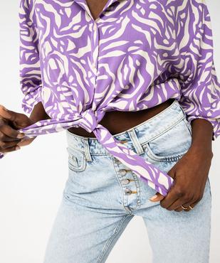 Chemise manches 3/4 fluide à nouer femme vue5 - GEMO(FEMME PAP) - GEMO