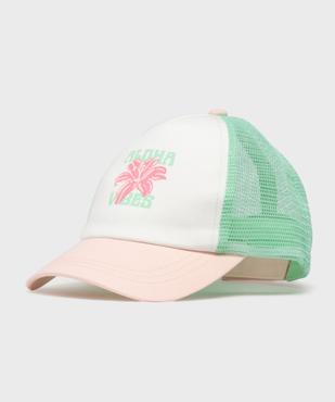 Casquette en mesh et coton avec motif fleur exotique motif fille vue1 - GEMO (ACCESS) - GEMO