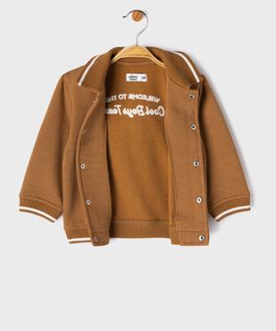 Sweat façon teddy en molleton à fermeture pressionnée bébé garçon vue2 - GEMO 4G BEBE - GEMO