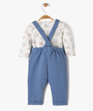 Ensemble 2 pièces salopette et body manches longues en jersey bébé vue4 - GEMO(BB COUCHE) - GEMO